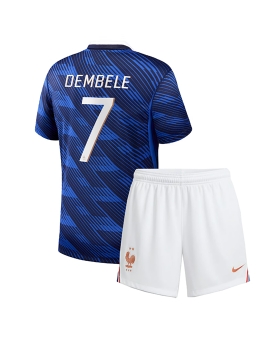 Billige Fotballdrakt Frankrike Ousmane Dembele #7 Replika Hjemmedraktsett Barn VM 2026 Kortermet (med bukser)